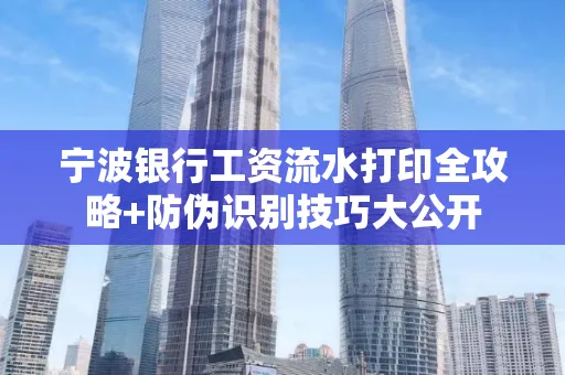 宁波银行工资流水打印全攻略+防伪识别技巧大公开
