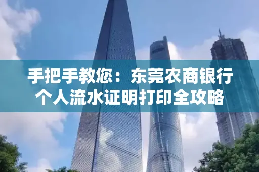 手把手教您：东莞农商银行个人流水证明打印全攻略