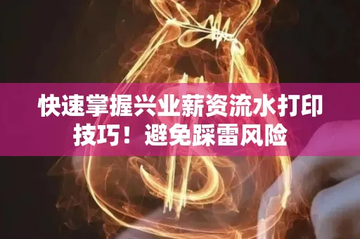 快速掌握兴业薪资流水打印技巧！避免踩雷风险